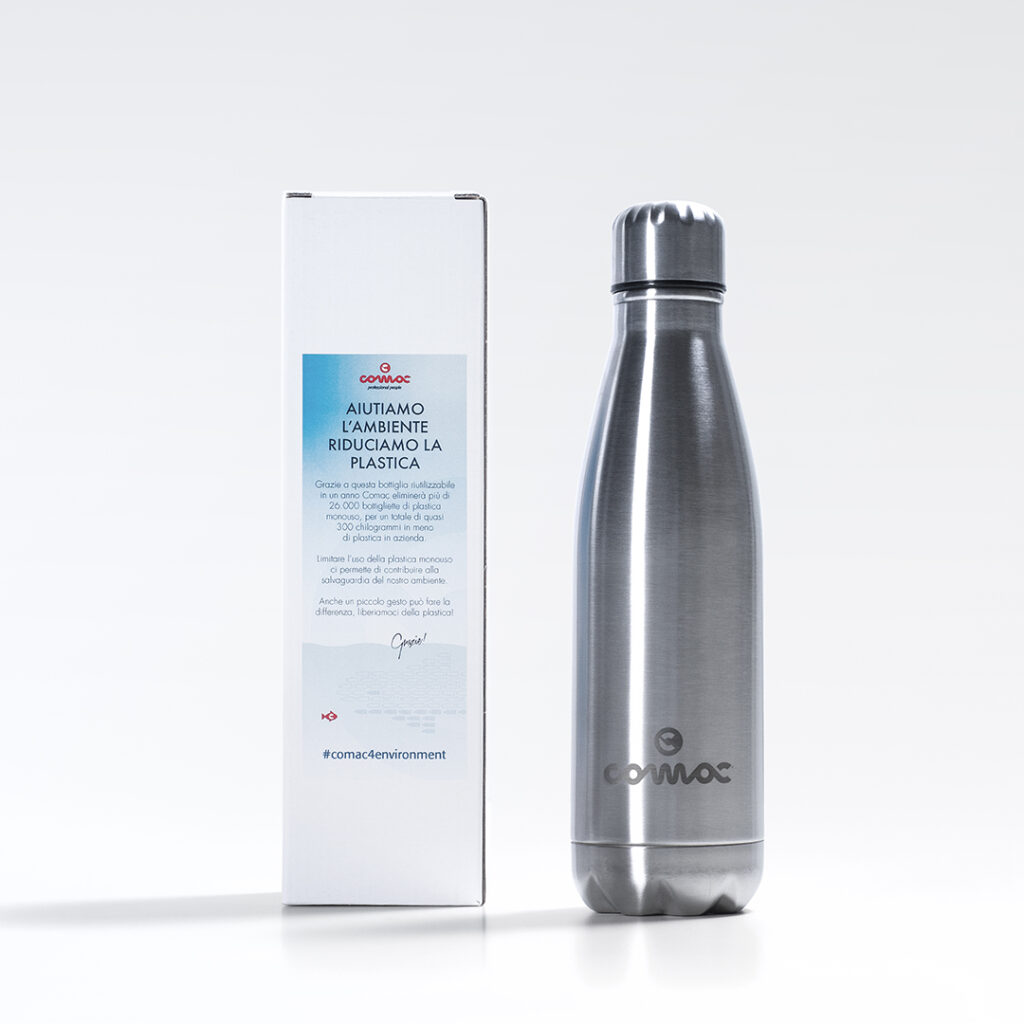 Comac reusable bottles to reduce plastic use in the company