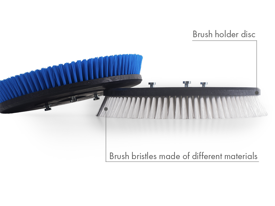 How is a floor scrubber brush made?